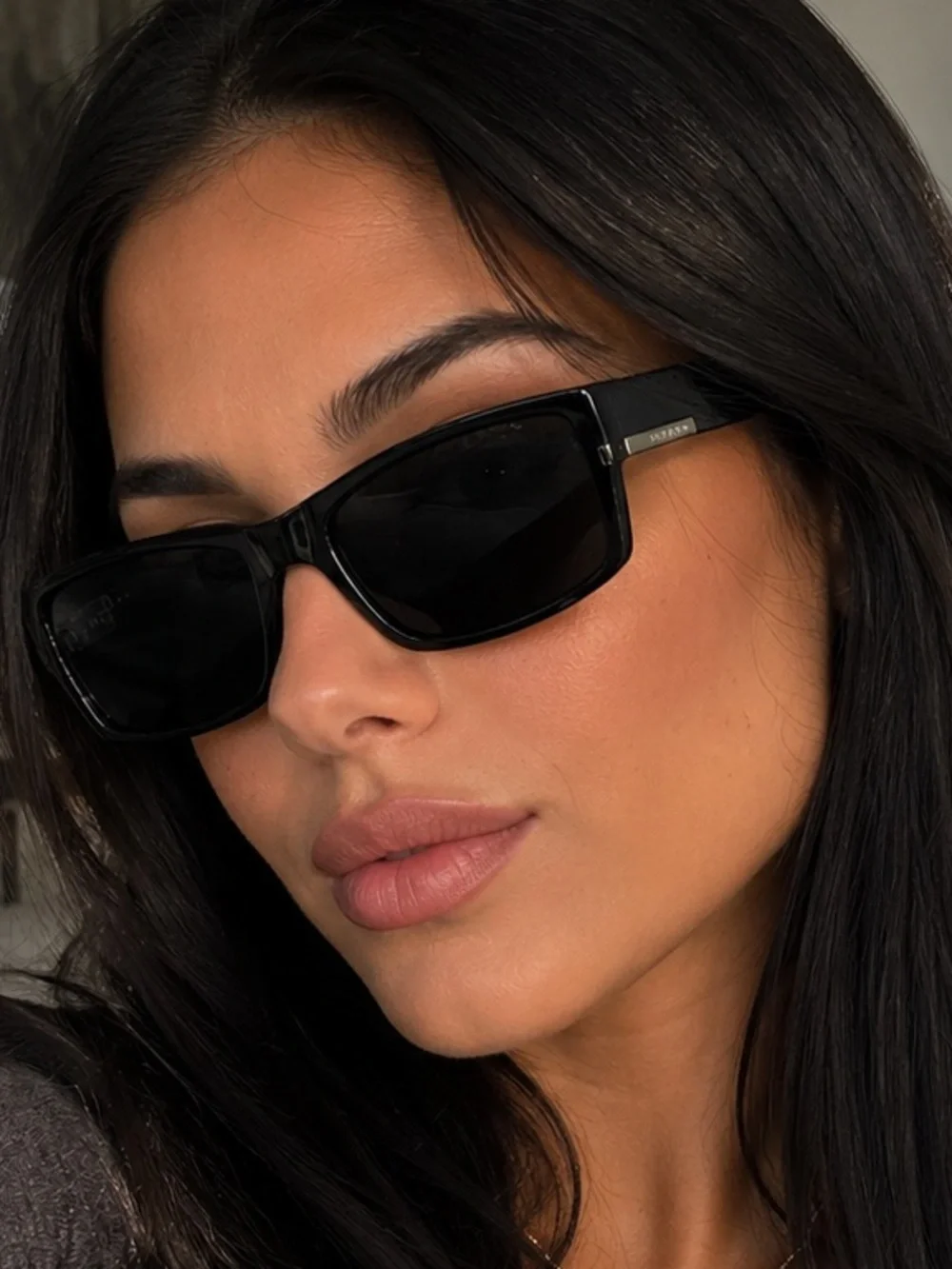 Prada SPR 08G 1AB-1A1 Black Shield Sunglasses – Made in Italy